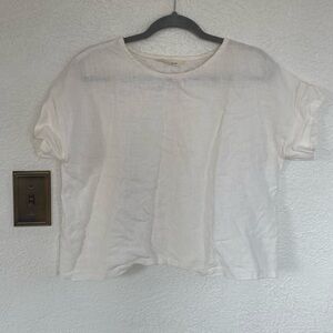 Elizabeth Suzann Georgia Linen Tee Shirt White